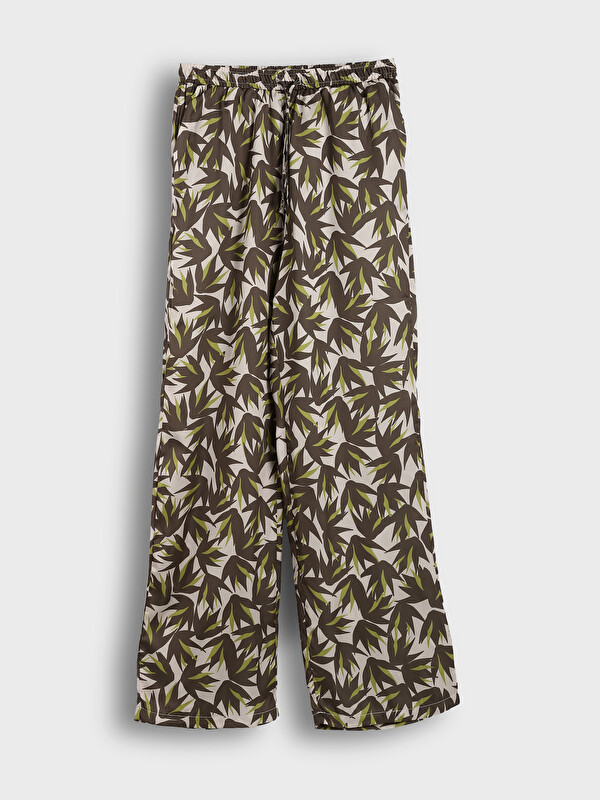 LCWAIKIKI Classic Elasticated Waist Patterned Women's Trousers