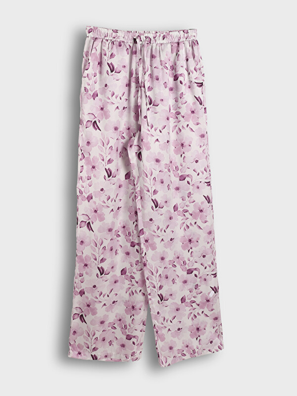 LCWAIKIKI Classic Elasticated Waist Patterned Women's Trousers