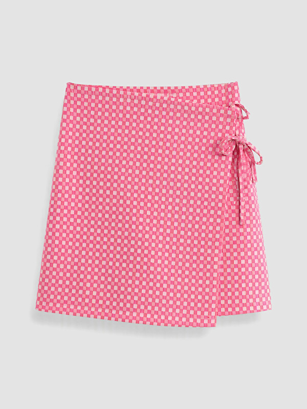 LCW Kids Plaid Elastic Waist Girls' Skort