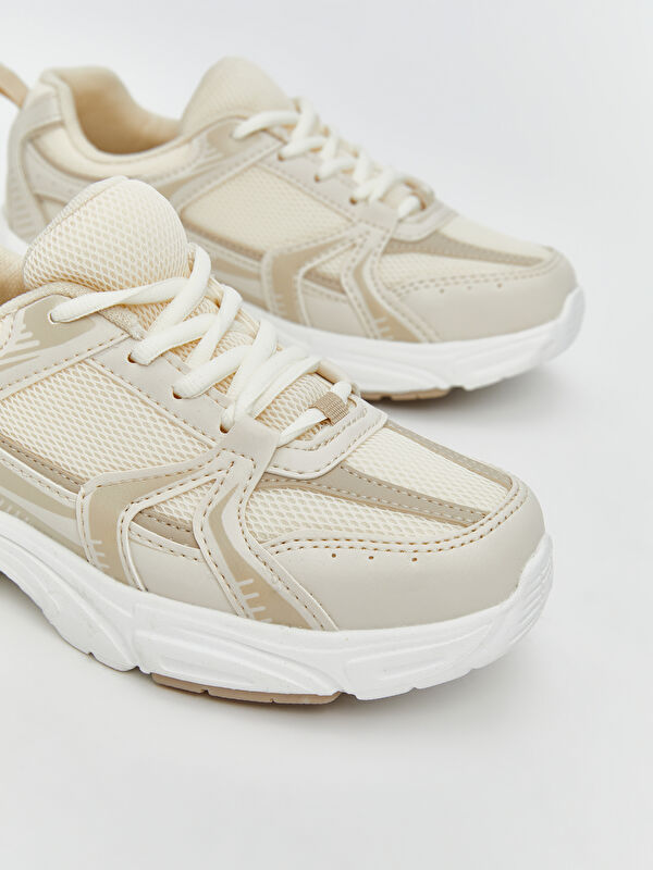 Lcw Steps Bej Lcw Steps Bağcıklı Kız Çocuk Spor Ayakkabı
