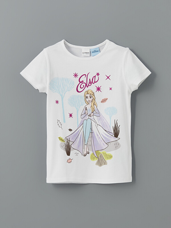 LCW Kids Frozen Baskılı Kız Çocuk Pijama Üst