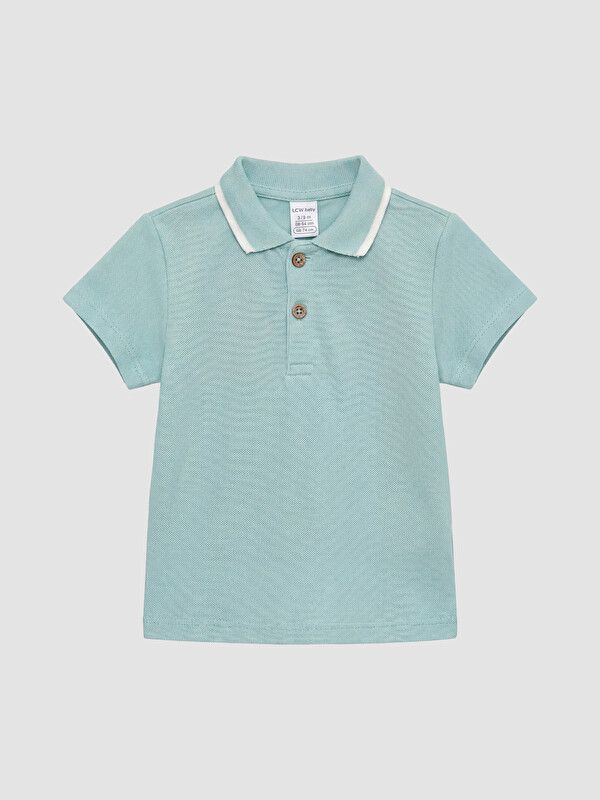 LCW baby Polo Yaka Kısa Kollu Erkek Bebek Tişört