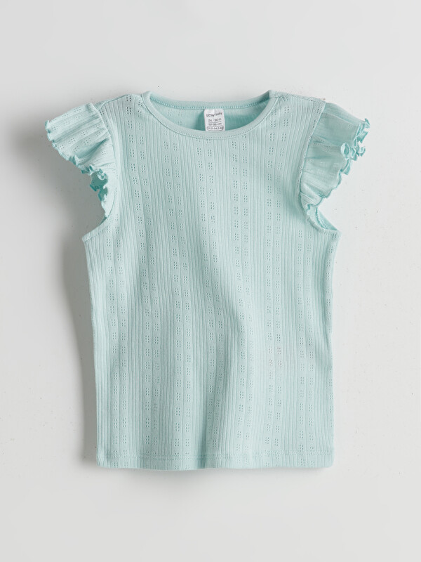 LCW baby Pamuklu Basic Kız Bebek Pijama Üst