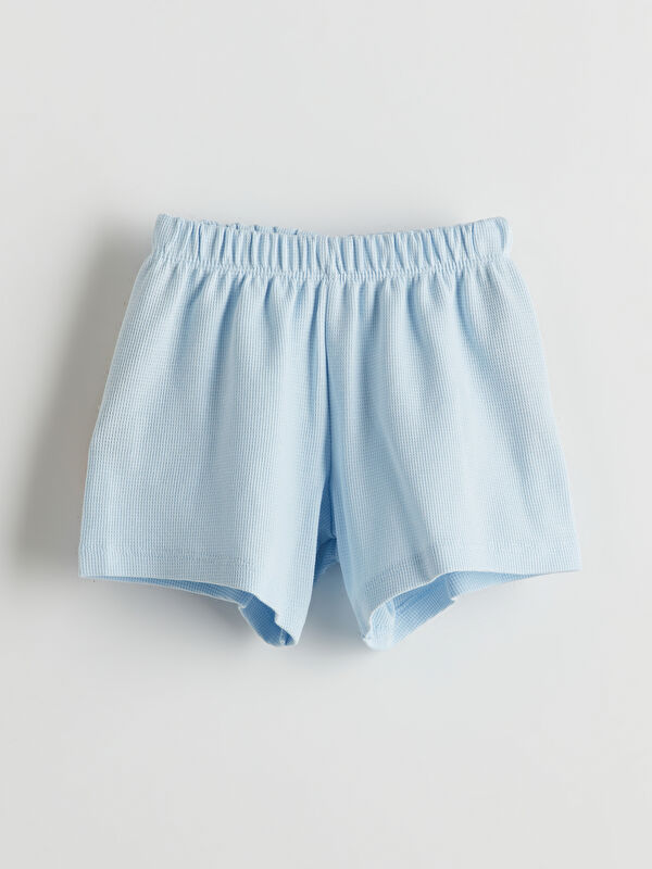 LCW baby Beli Lastikli Erkek Bebek Şort Pijama Altı