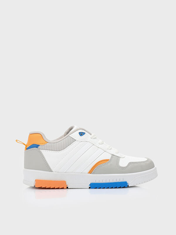 Bağcıklı Renk Bloklu Erkek Çocuk Spor Ayakkabı - Görsel 3