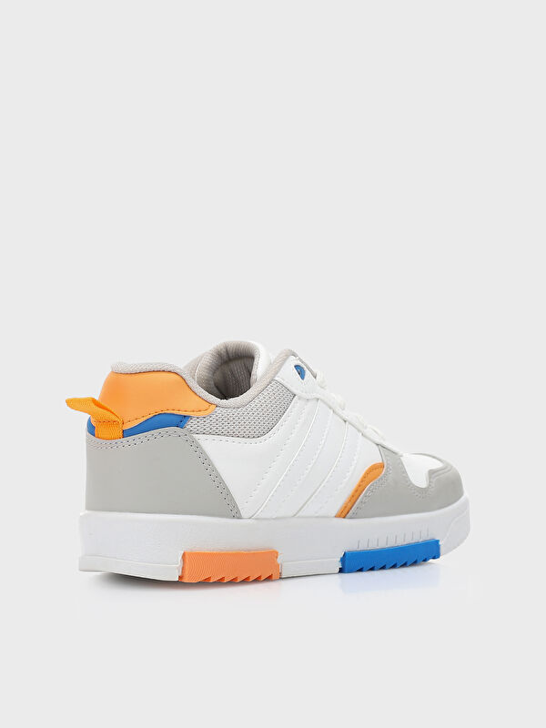 Bağcıklı Renk Bloklu Erkek Çocuk Spor Ayakkabı - Görsel 5