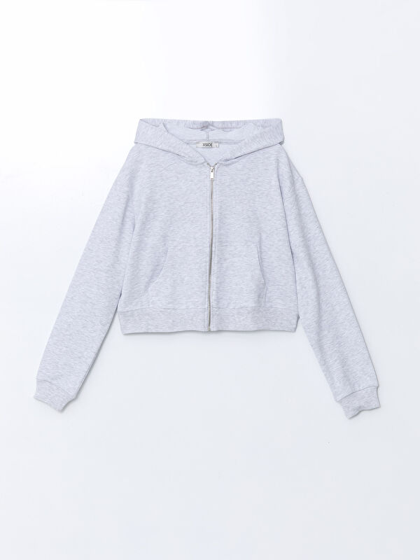 XSIDE Gri Kapüşonlu Kadın Hırka - S5GP44Z8-LAL | LCW