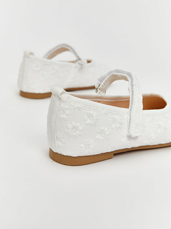 Lcw Steps Ekru Lcw Steps Çiçek Nakışlı Kız Çocuk Babet