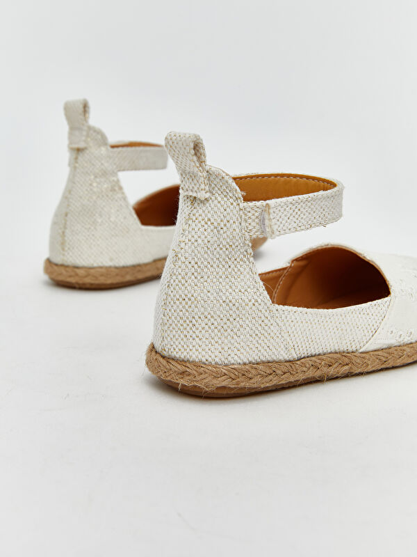 Lcw Steps Bej Lcw Steps Çiçek Nakışlı Kız Bebek Babet