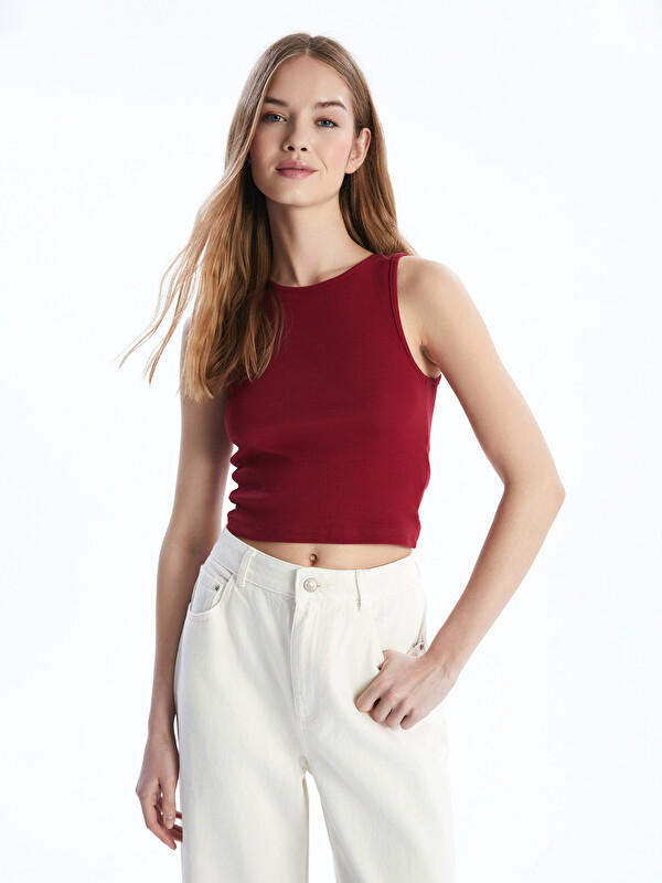 XSIDE Bisiklet Yaka Kadın Crop