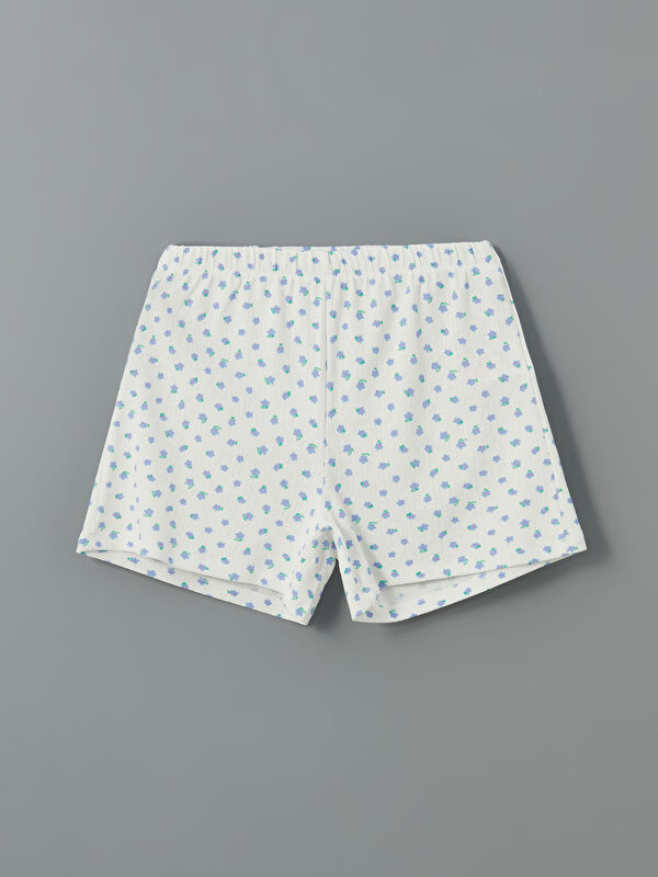 LCW Young Beli Lastikli Çiçekli Kadın Şort Pijama Altı