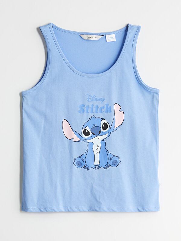LCW Young Bisiklet Yaka Stitch Baskılı Kadın Pijama Üstü