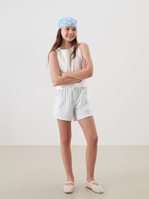 LCW Kids Beli Lastikli Kız Çocuk Şort