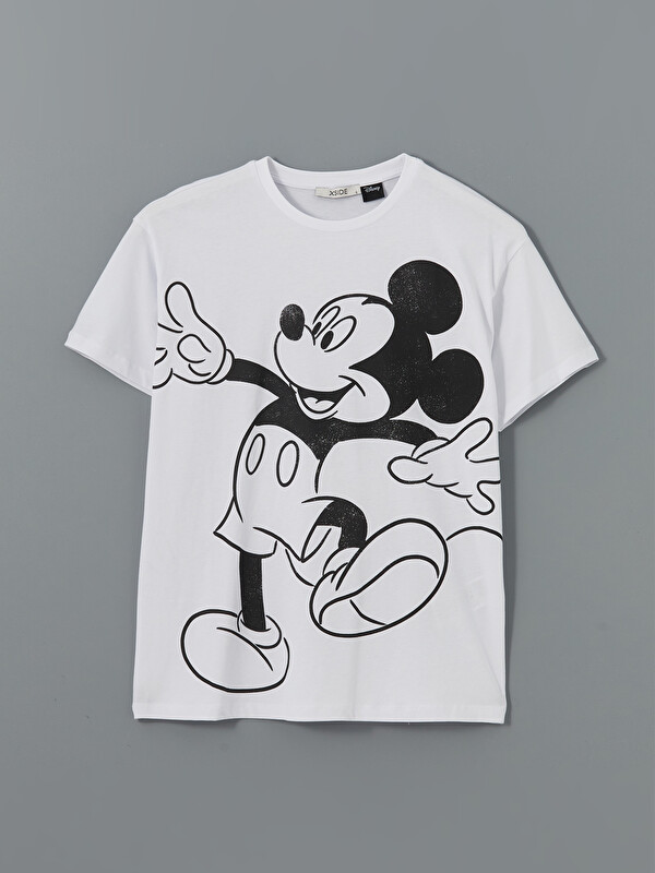 XSIDE Mickey Mouse Baskılı %100 Pamuklu Kadın Tişört - S5GV95Z8