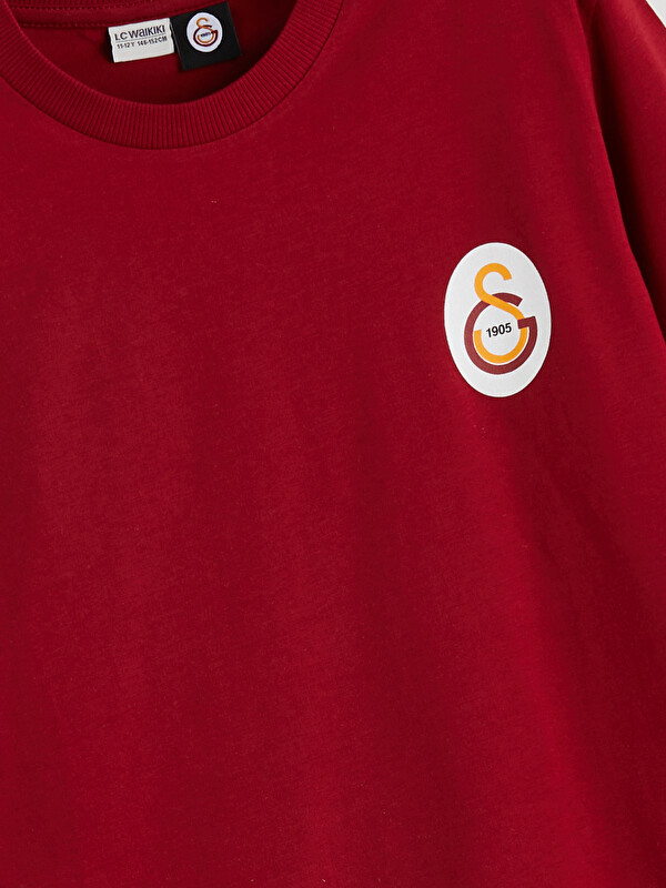 LCW Kids Kırmızı Bisiklet Yaka Galatasaray Baskılı Erkek Çocuk