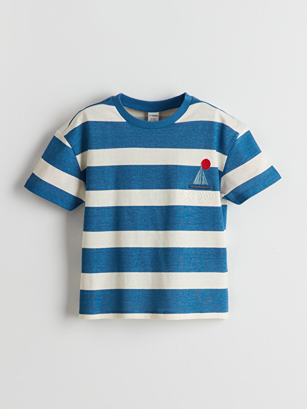 LCW Kids T-shirt jersey me vija, jakë e rrumbullakët për djem