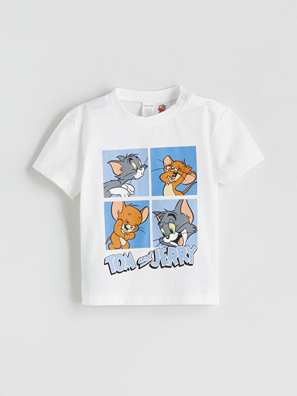 LCW baby Tom ve Jerry Baskılı Erkek Bebek Pijama Üstü