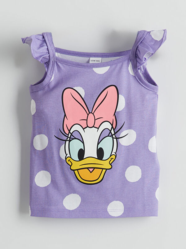 LCW baby Daisy Duck Kız Bebek Pijama Üst
