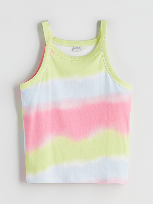 LCW Kids Halter Neck Batik Patterned Girls' Tank Top