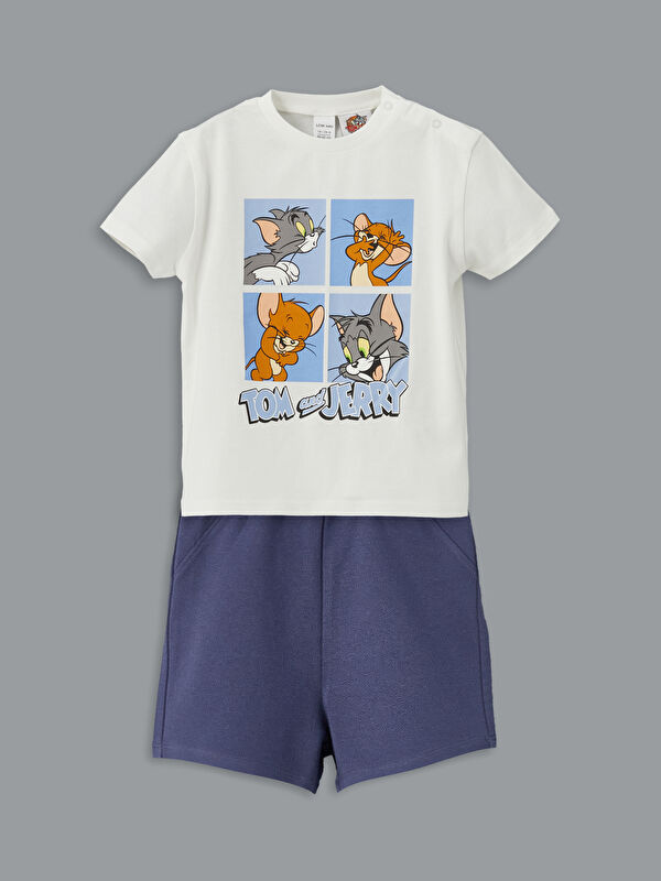 LCW baby Tom and Jerry Printed Baby Boys' Shortie Set