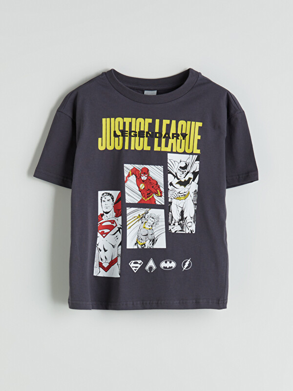 LCW Kids Crew Neck Justice League Printed Boys' T-Shirt
