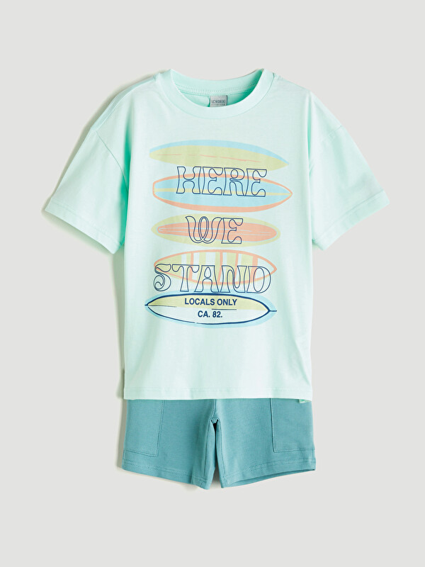 LCW Kids Crew Neck Boys' T-Shirt and Shorts