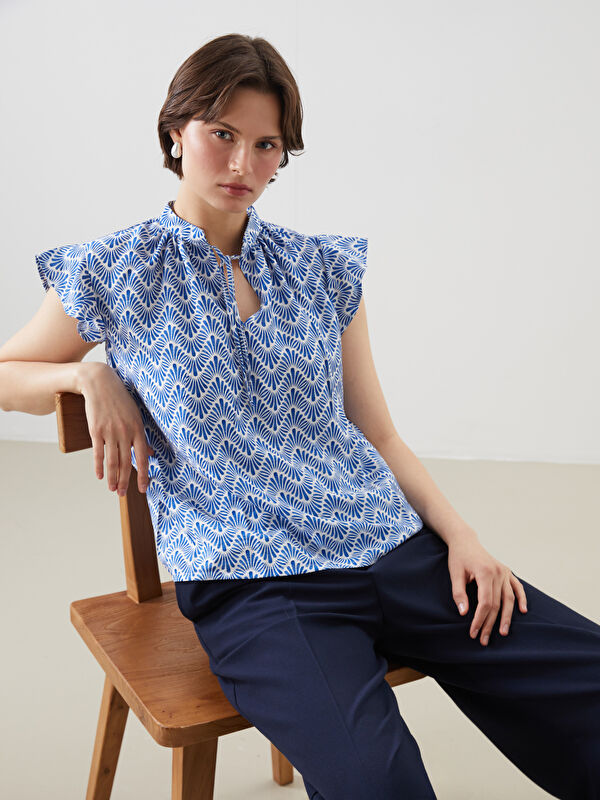 LCWAIKIKI Classic Bluse mit Schleifenkragen, Muster und Rüschen