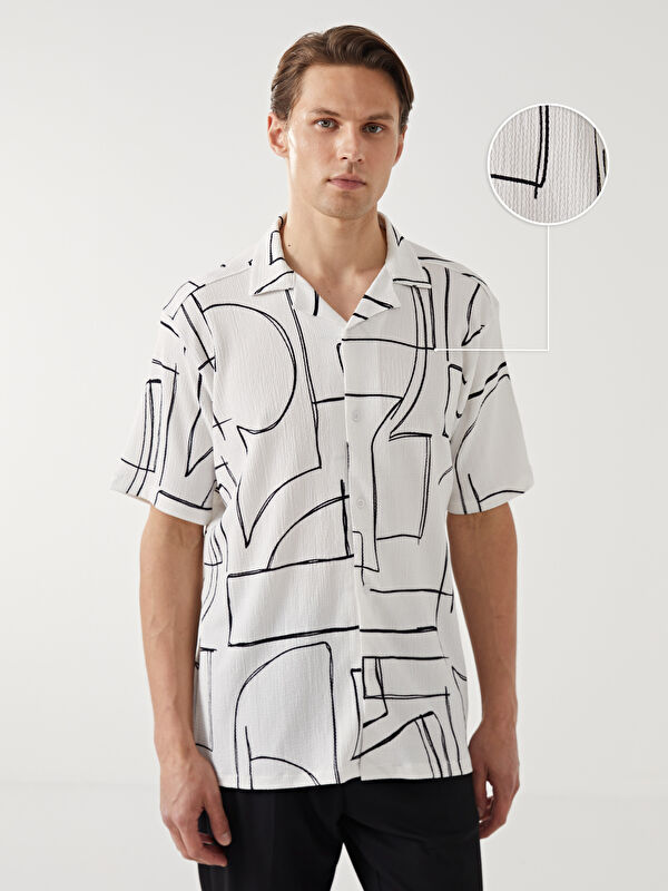 LCW Vision Regular Fit Short Sleeve Patterned Men's Shirt