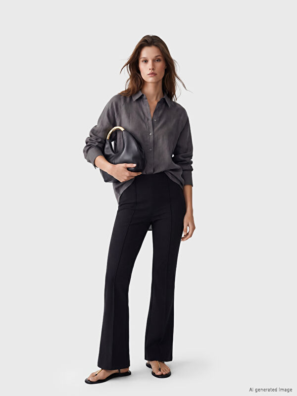 LCW Modest Loose Fit Geniş Paça Kadın Pantolon