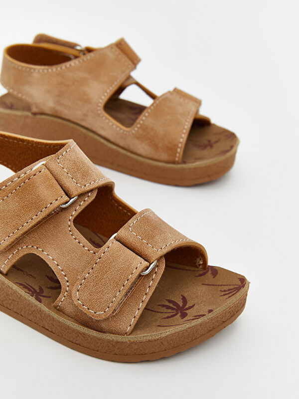 Deri Görünümlü Erkek Çocuk Sandalet - Görsel 4