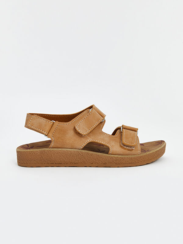 Lcw Steps Kahverengi Lcw Steps Deri Görünümlü Erkek Çocuk Sandalet