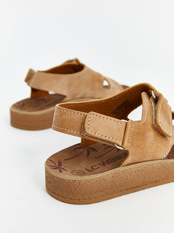 Lcw Steps Kahverengi Lcw Steps Deri Görünümlü Erkek Çocuk Sandalet
