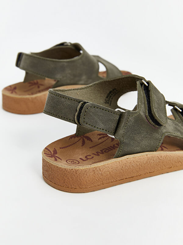 Lcw Steps Kahverengi Lcw Steps Deri Görünümlü Erkek Çocuk Sandalet