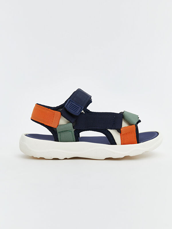 Renk Bloklu Erkek Çocuk Sandalet - Görsel 3