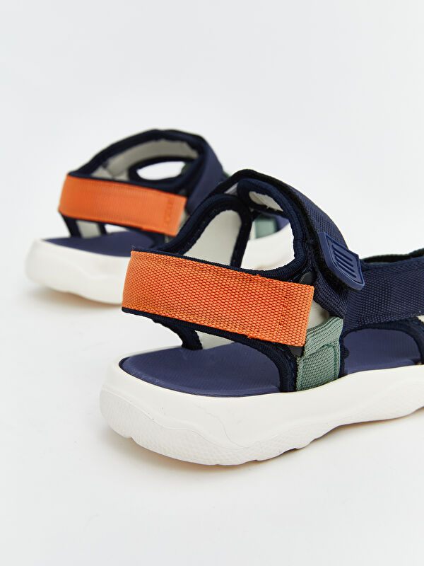 Renk Bloklu Erkek Çocuk Sandalet - Görsel 6