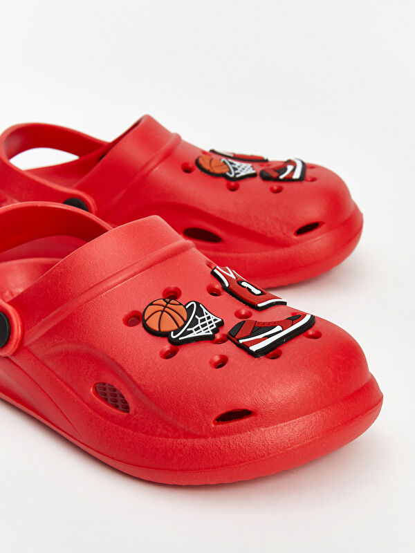 Lcw Steps Kırmızı Lcw Steps Baskili Erkek Çocuk Plaj Sandaleti