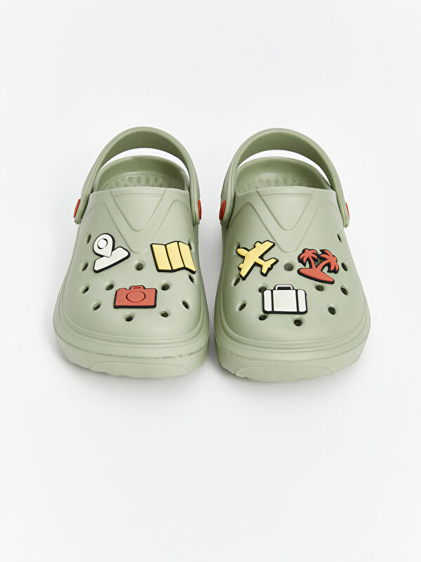 Lcw Steps Yeşil Lcw Steps Baskili Erkek Çocuk Plaj Sandaleti