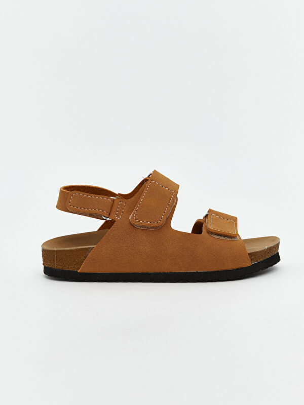 Lcw Steps Kahverengi Lcw Steps Süet Görünümlü Erkek Çocuk Sandalet