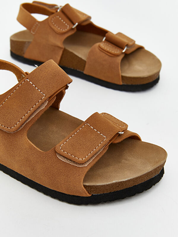 Lcw Steps Kahverengi Lcw Steps Süet Görünümlü Erkek Çocuk Sandalet