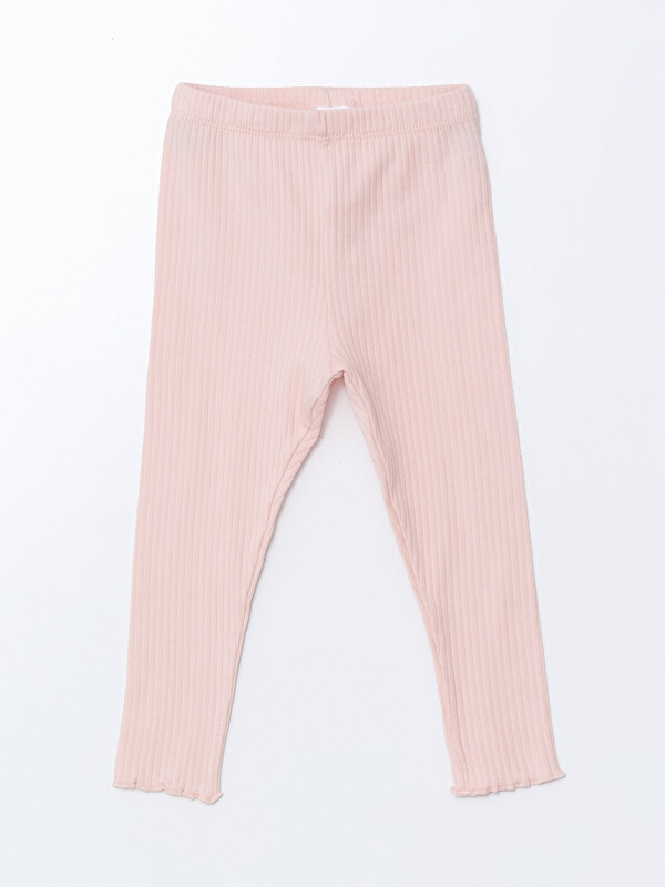 LCW baby Beli Lastikli Basic Kız Bebek Tayt