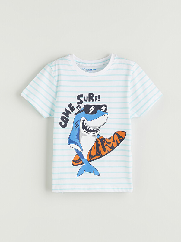 LCW Kids Baskılı Erkek Çocuk Pijama Üst