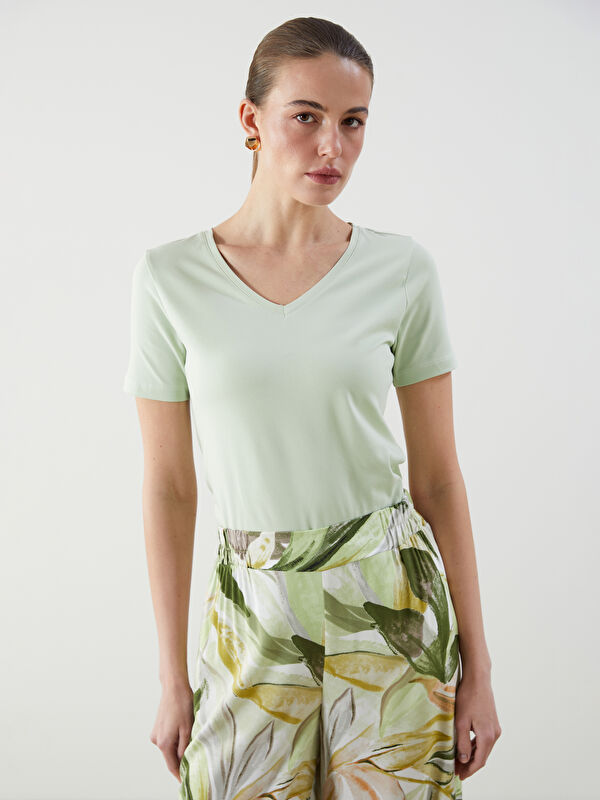 LCWAIKIKI Basic V Neck Women's T-Shirt