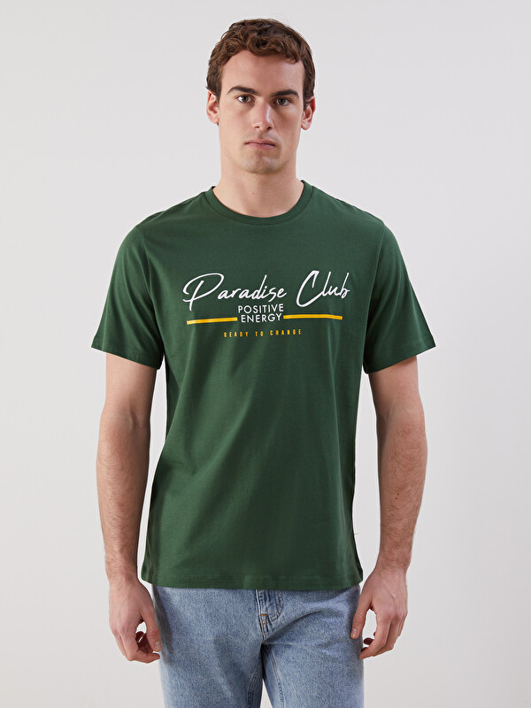 LCW ECO Crew Neck Printed Jersey Men's T-Shirt