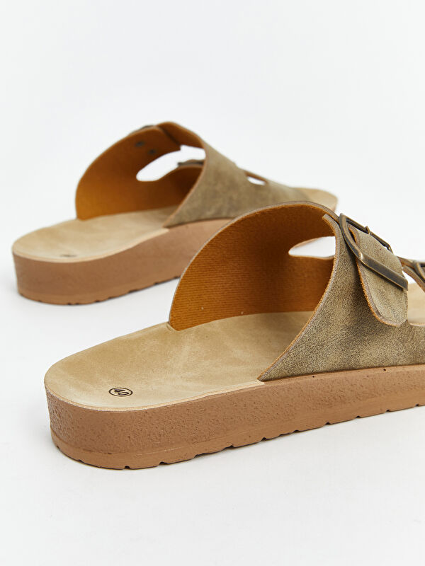 Lcw Steps Kahverengi Lcw Steps Çift Bantlı Erkek Terlik