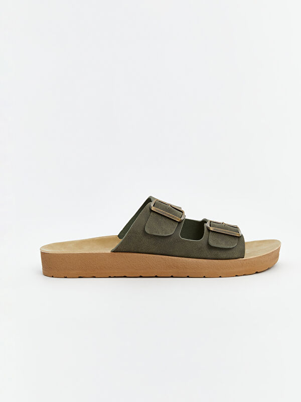 Lcw Steps Kahverengi Lcw Steps Çift Bantlı Erkek Terlik