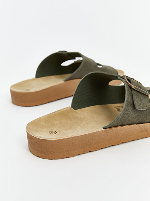 Lcw Steps Kahverengi Lcw Steps Çift Bantlı Erkek Terlik