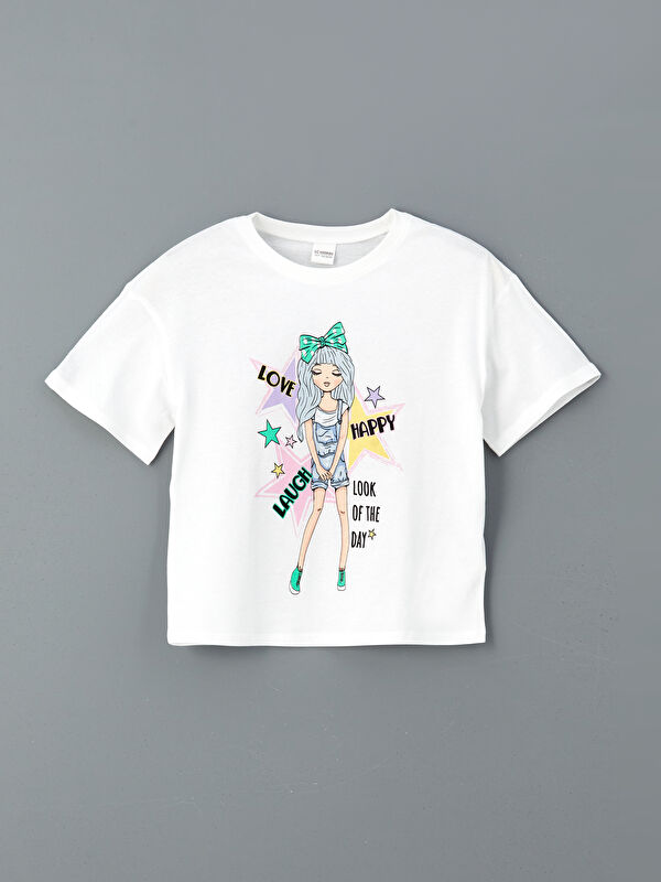 LCW Kids Bisiklet Yaka Kız Çocuk Pijama Üst