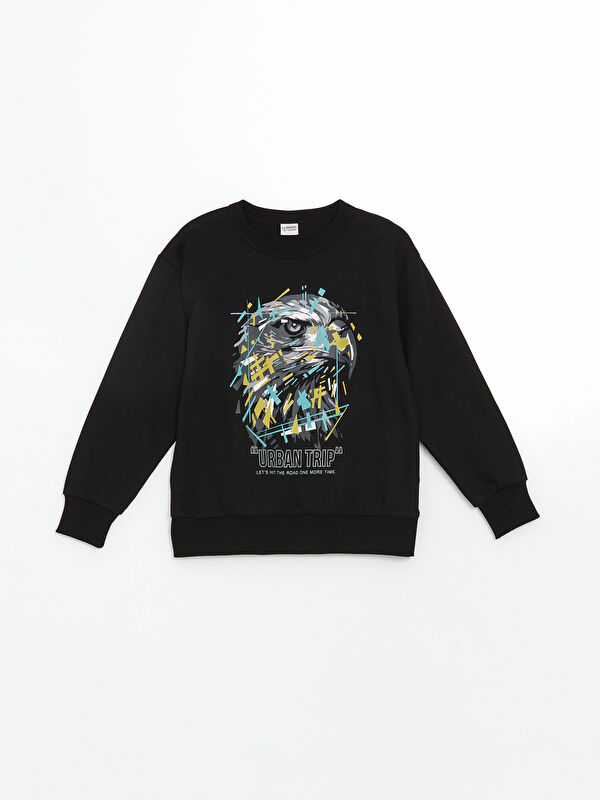 LCW Kids Bisiklet Yaka Erkek Çocuk Sweatshirt
