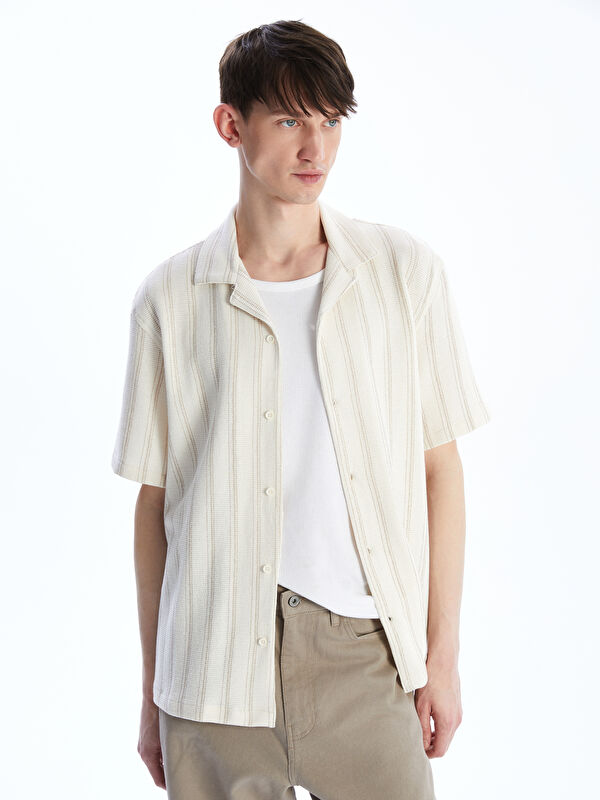 XSIDE Loose Fit Çizgili Erkek Gömlek