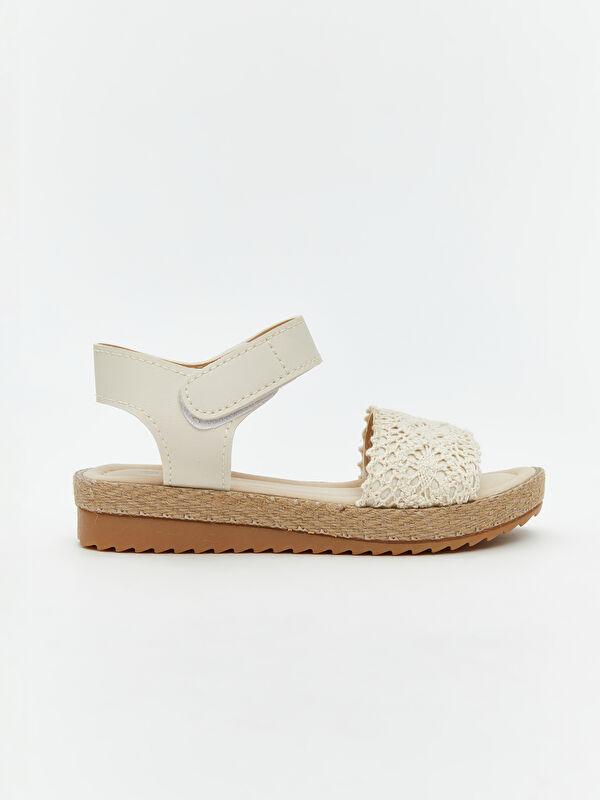 Dantel Detaylı Kız Çocuk Sandalet - Görsel 3